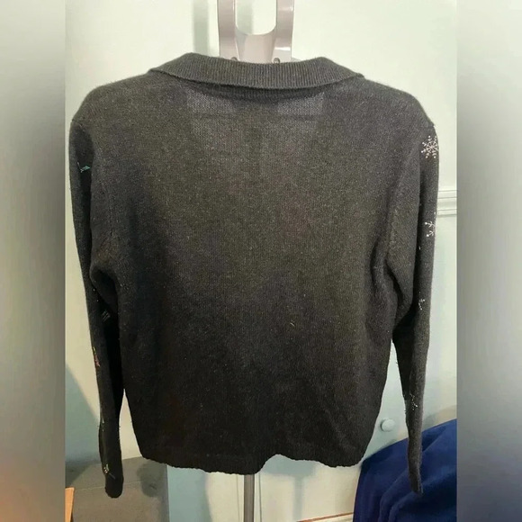 Studio Work full zip Christmas sweater with embroidered detail and bells size M - Picture 7 of 7